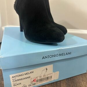 ANTONIO MELANI Black Ankle Booties